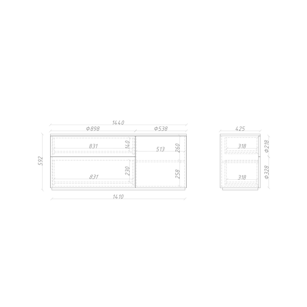 Тумба напольная ML083L
