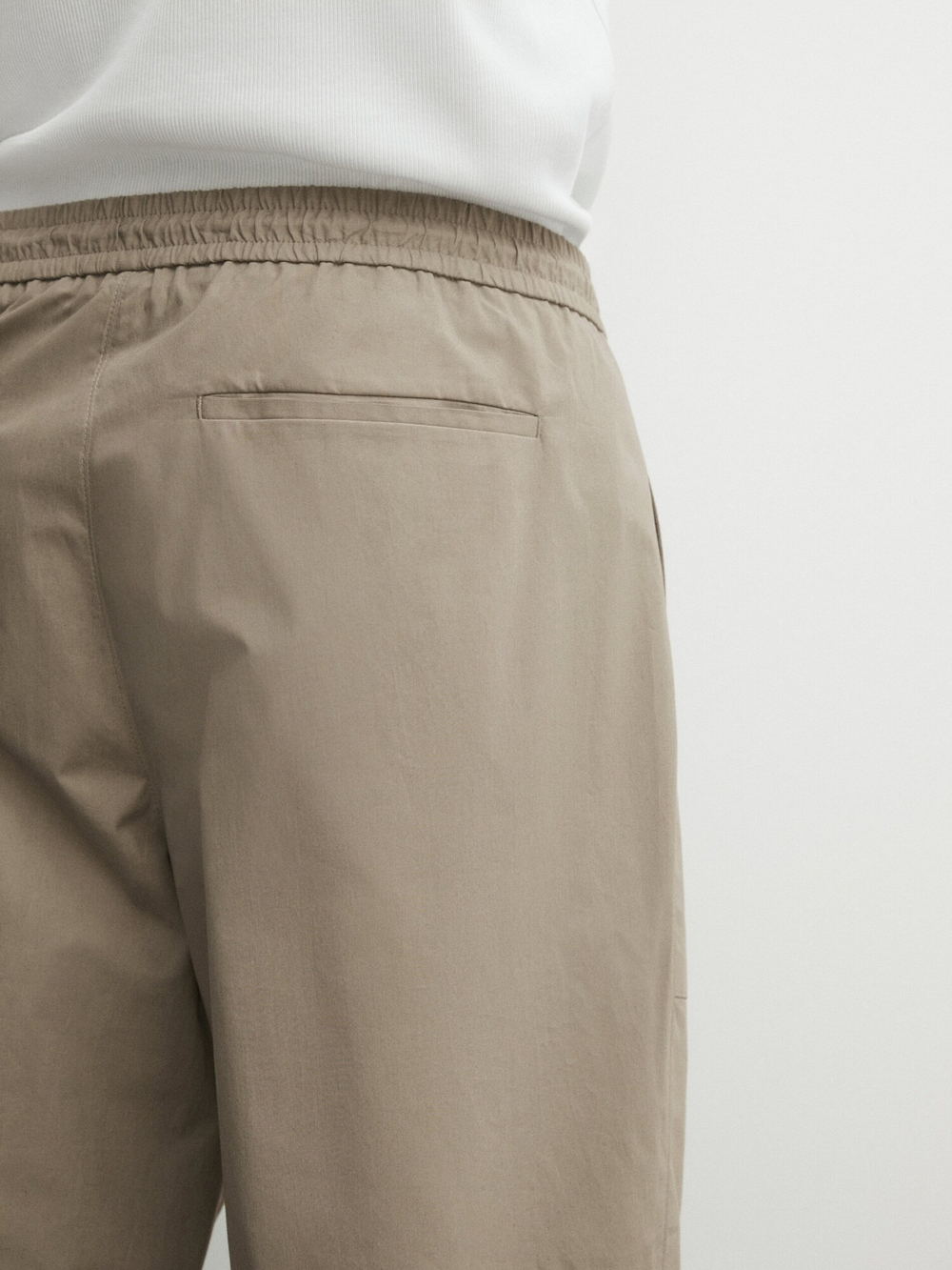 Massimo Dutti Брюки из поплина, зеленый