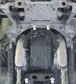 Защита КПП. 2 мм, Сталь. для Infiniti M 25 2010-2014, Infiniti G 25 2010-2014 MOTODOR.08004