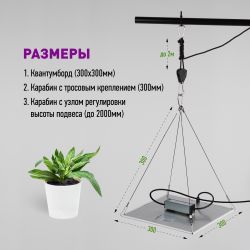 Квантум борд ЭРА FITO-80W-LED-QB Quantum board фитопрожектор полного спектра 80 Вт 3500К