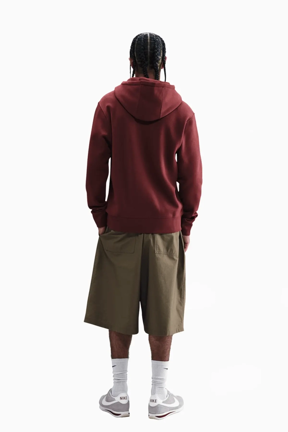 Кофта Nike Club Full-Zip - бордовый