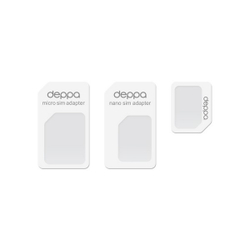 Адаптер Nano &amp; Micro Sim card &amp; игла Deppa D-74000 Белый