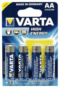 БАТАРЕЙКИ VARTA HIGH ENERGY MIGNON 1.5V LR6 AA 4ШТ