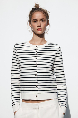 ZARA КАРДИГАН В ПОЛОСКУ, ПОЛОСКИ