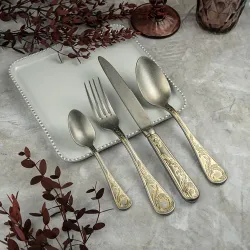 Вилка столовая 20,2 см матовая с золотом Lord Vintage Style P.L. Proff Cuisine [12]