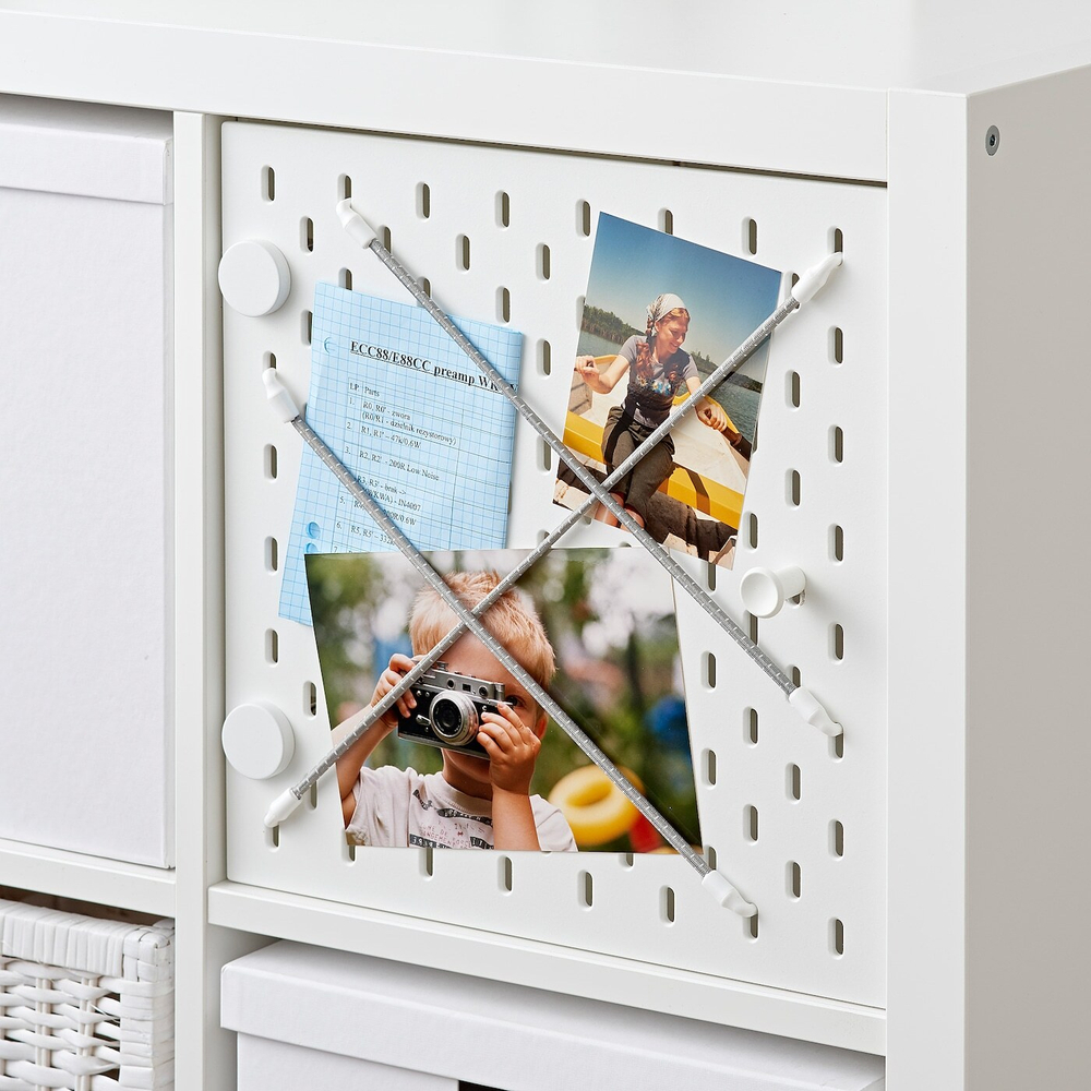 IKEA KALLAX  (ИКЕА КАЛЛАКС)  -  Перфорированная дверная вставка, белая, 33x33 см