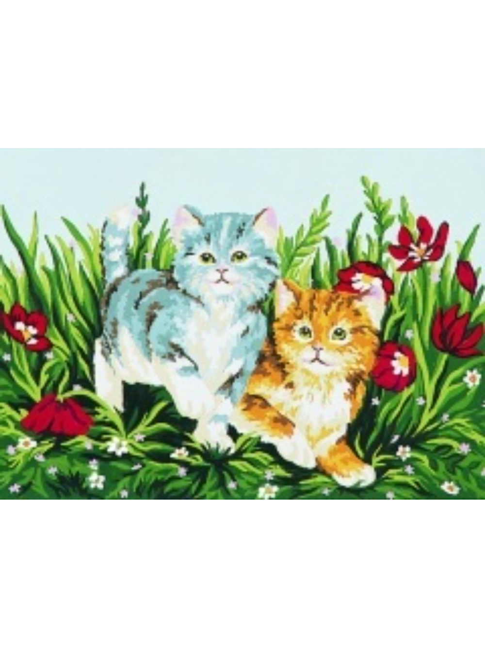 "Игривые котята"-6032 канва с рисунком