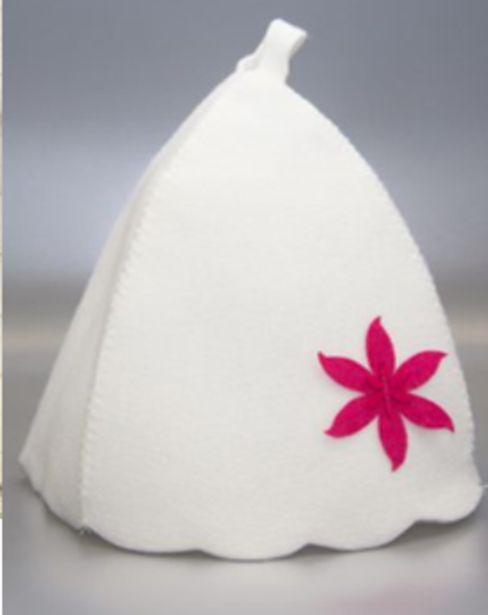 Шапка банная (трехклинка) женская "Федора", войлок,Ш046