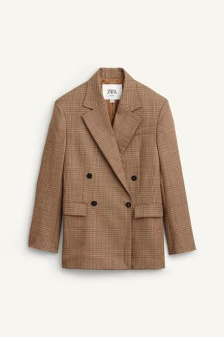 ZARA БЛЕЙЗЕР ИЗ 100% ШЕРСТИ, КОРИЧНЕВЫЙ
