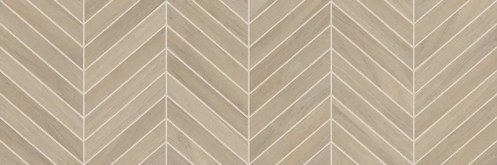 Настенная плитка Alma Ceramica TWA11TOK414 Tokio 200x600 бежевая глянцевая под дерево с орнаментом
