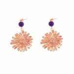 Серьги цветы Ester Bijoux Маргаритки OR1024/M-RG/V BR