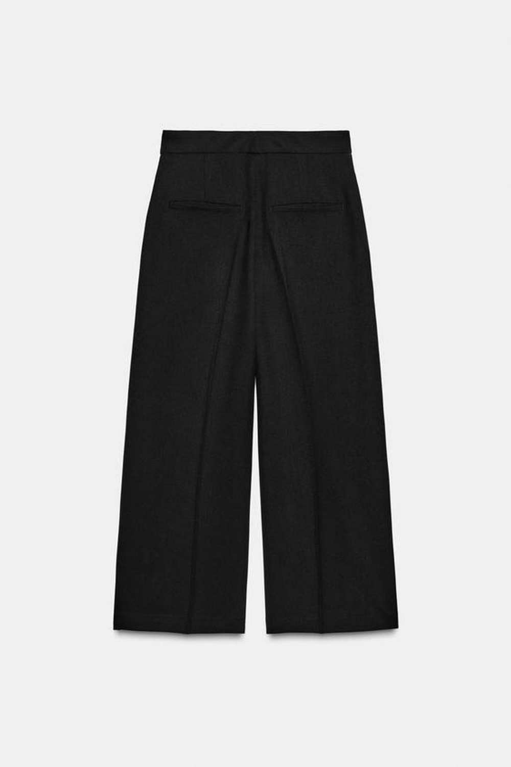 ZARA БРЮКИ-КЮЛОТЫ С ВЫСОКОЙ ПОСАДКОЙ, ЧЕРНЫЙ