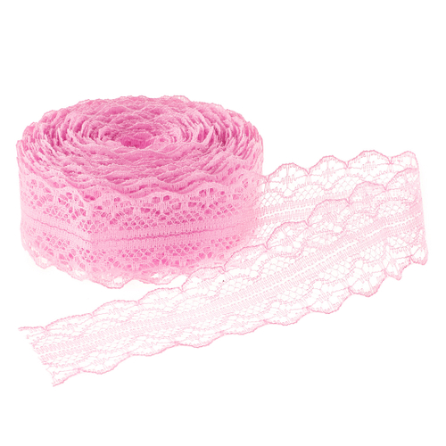 Лента Тонкое Кружево, Светло-розовый 3 см К