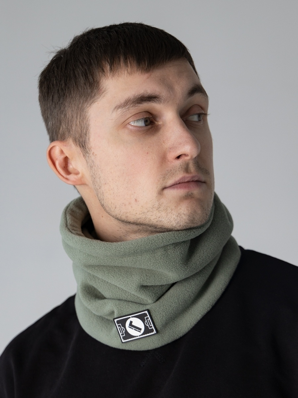 Снуд флисовый оливковый Город Горький