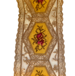 Кружево декоративное с вышивкой на шелке и на мягкой сетке ш -11см Франция 1м