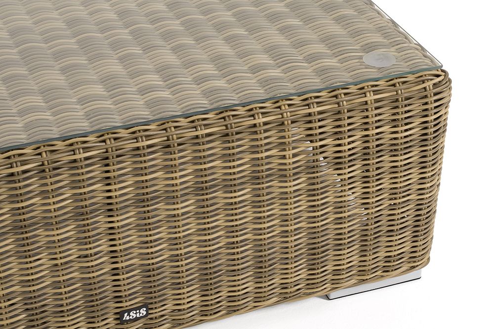 "Капри" журнальный столик плетеный, цвет соломенный