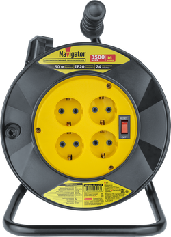 Удлинитель Navigator 93 913 NPE-R-04-50-E-3x1.5 катушка 4 гн. c/з 50м (Россия)