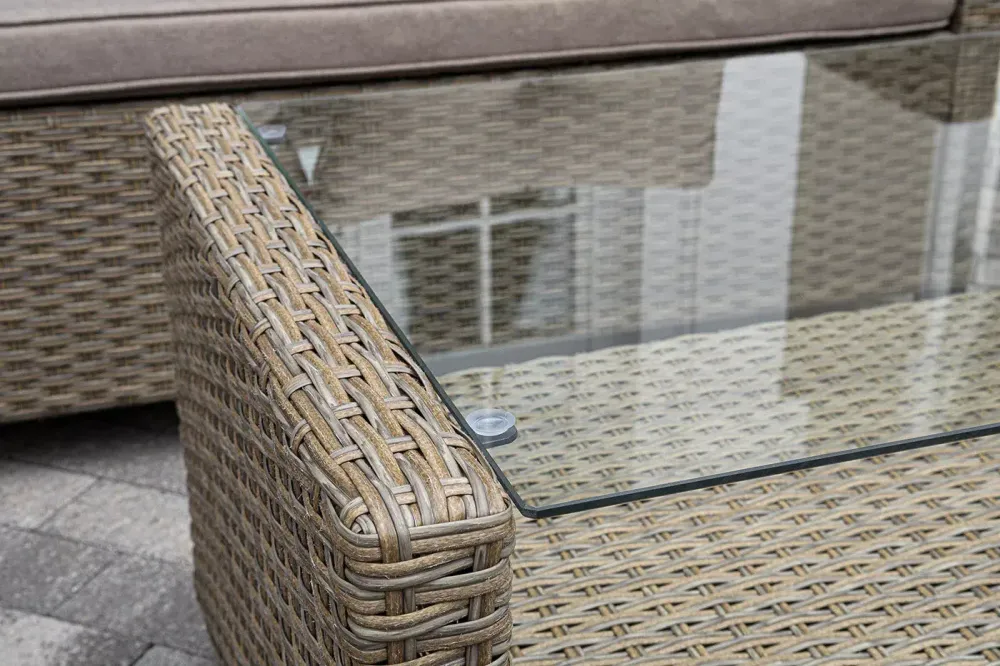 "Атланта" лаунж-зона из искусственного ротанга, цвет соломенный