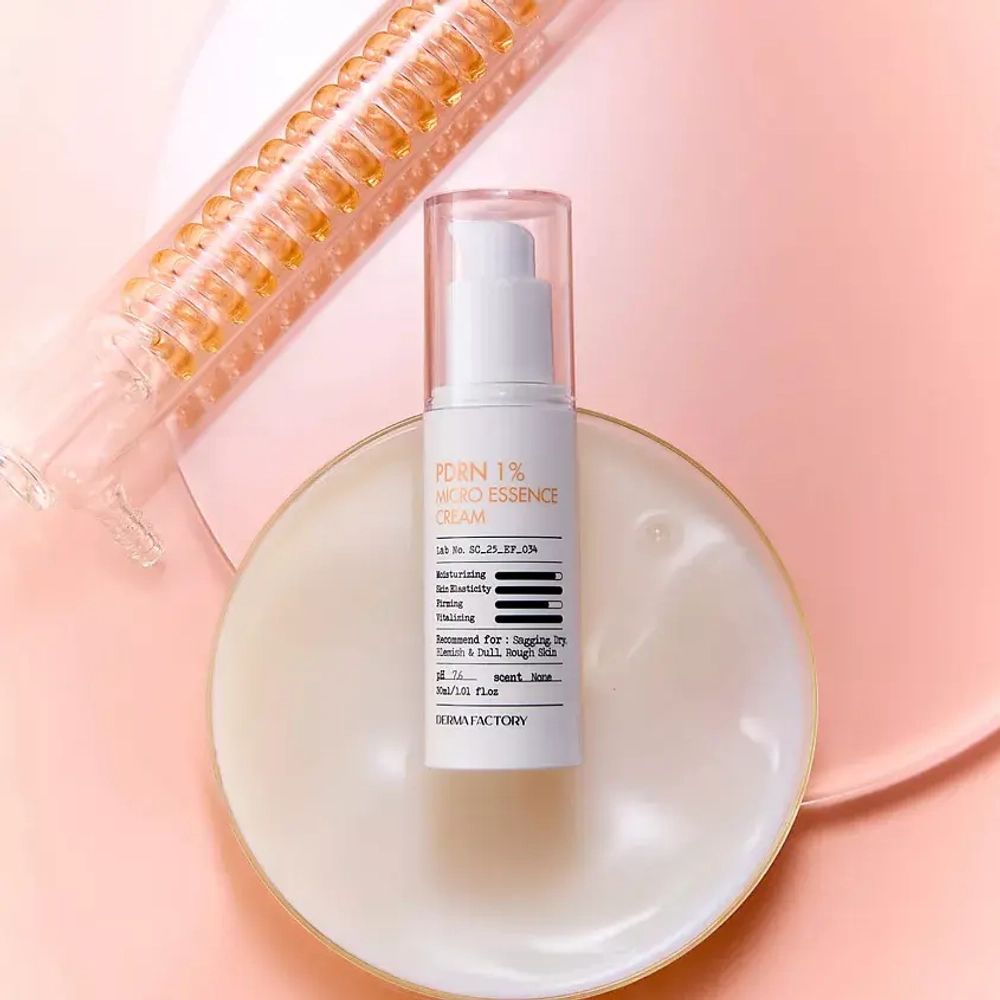 Derma Factory Крем-эссенция для лица PDRN 1% Micro Essence Cream 30мл
