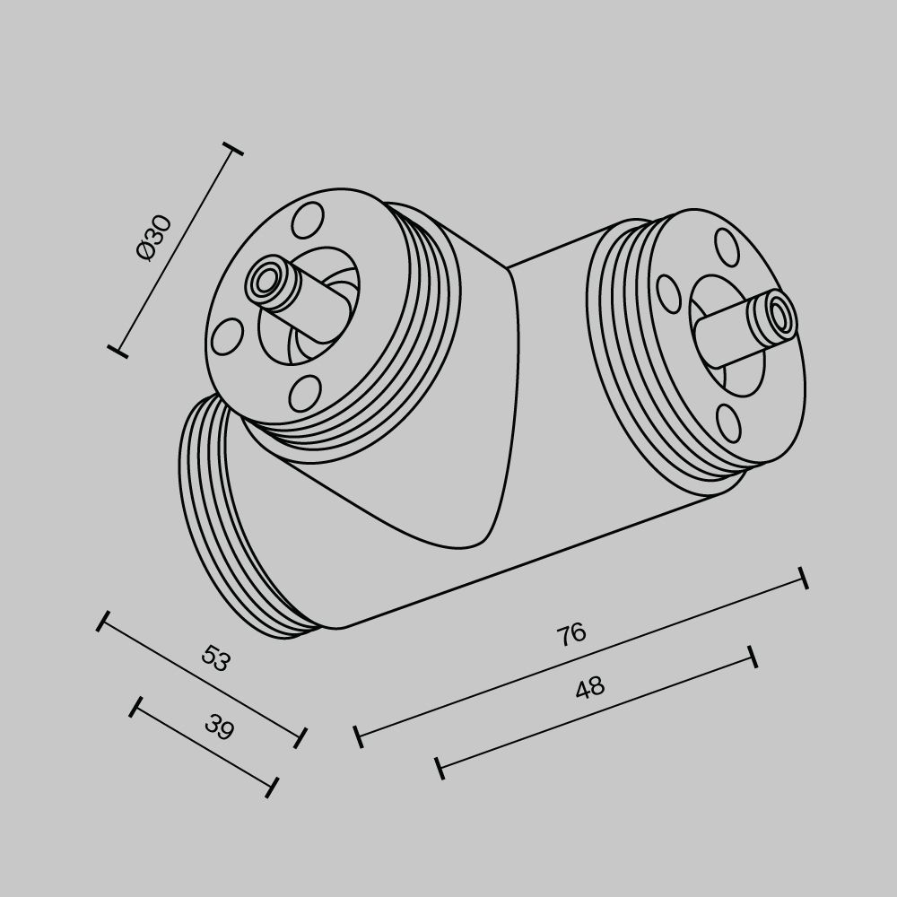 T-образный плоский коннектор для системы без ввода питания Maytoni   CA015TC-B