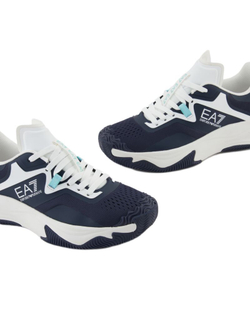 Теннисные кроссовки EA7 Unisex Woven Sneaker - sky captain/white/aqua sky