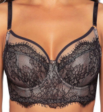 Бюстгальтер с широким поясом и мягкой кружевной чашкой Cold Espresso (Размер: 80F) (Цвет: коричневый)