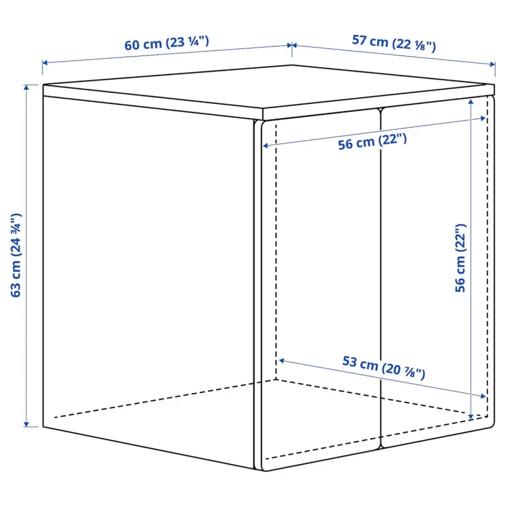 Шкаф детский - IKEA PLATSA/SMÅSTAD/SMASTAD, 60x55x63 см, белый, ИКЕА