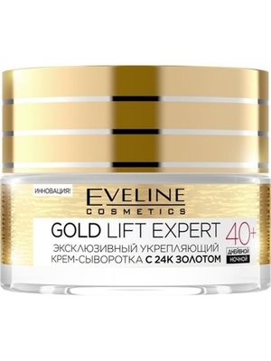 EVELINE.эксклюзивный укрепляющий крем-сыворотка с 24к золотом 40 серии gold lift expert, 50мл