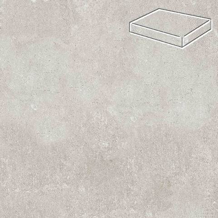 Stroeher - Zoe 971 greige 340х340х35х11 артикул 9441 - Угловая клинкерная ступень прямоугольная Loftstufe