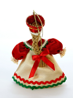 Кукла-подвеска Девушка в русском костюме.