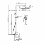 Душевая система WasserKraft Sauer 7100 SET2676 золото