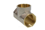Тройник латунь никель Ду 40 (1 1/2") ВР/ВР 9007 ГОСТ 32585-2013 Aquasfera 9007-05