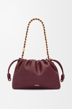 Loewe Сумка Flamenco среднего размера из мягкой кожи ягненка наппа, бургунди