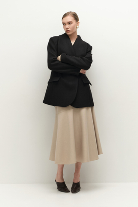 Жакет-пальто приталенный