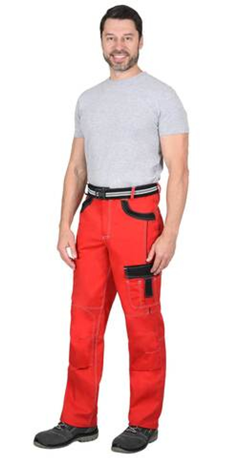 Брюки "Престиж" цв. красные с черным тк. Rodos (245гр.кв.м) (ЧЗ)