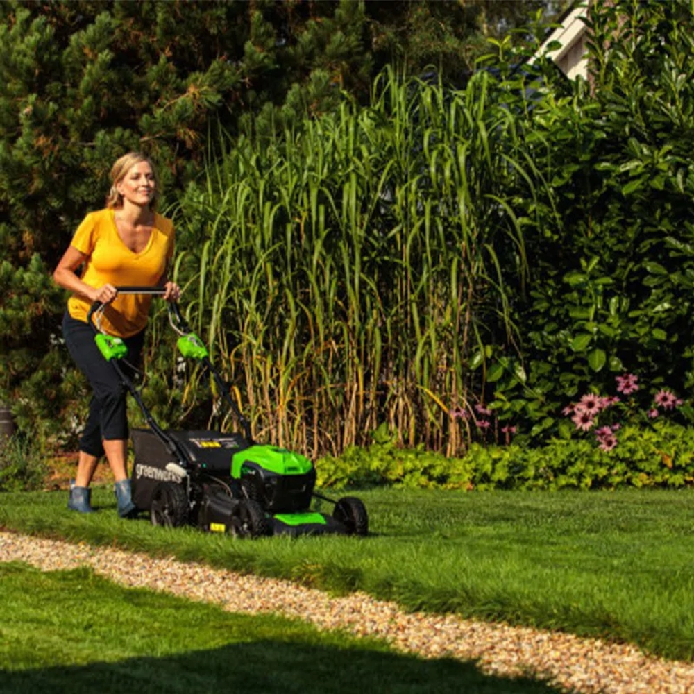 Газонокосилка аккумуляторная Greenworks GD40LM46SP 40В (1 x 4 Ач, ЗУ) нож 46 см, 2506807UB