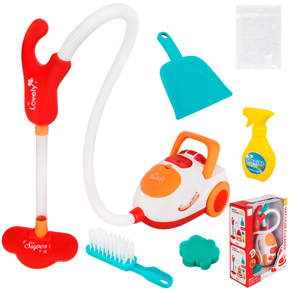 Пылесос 8022 с аксесс. на батарейках в коробке