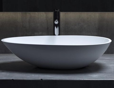 Раковина каменная матовая 58х35 Salini CALLISTA 101 1101201SMRH окрашена по RAL снаружи