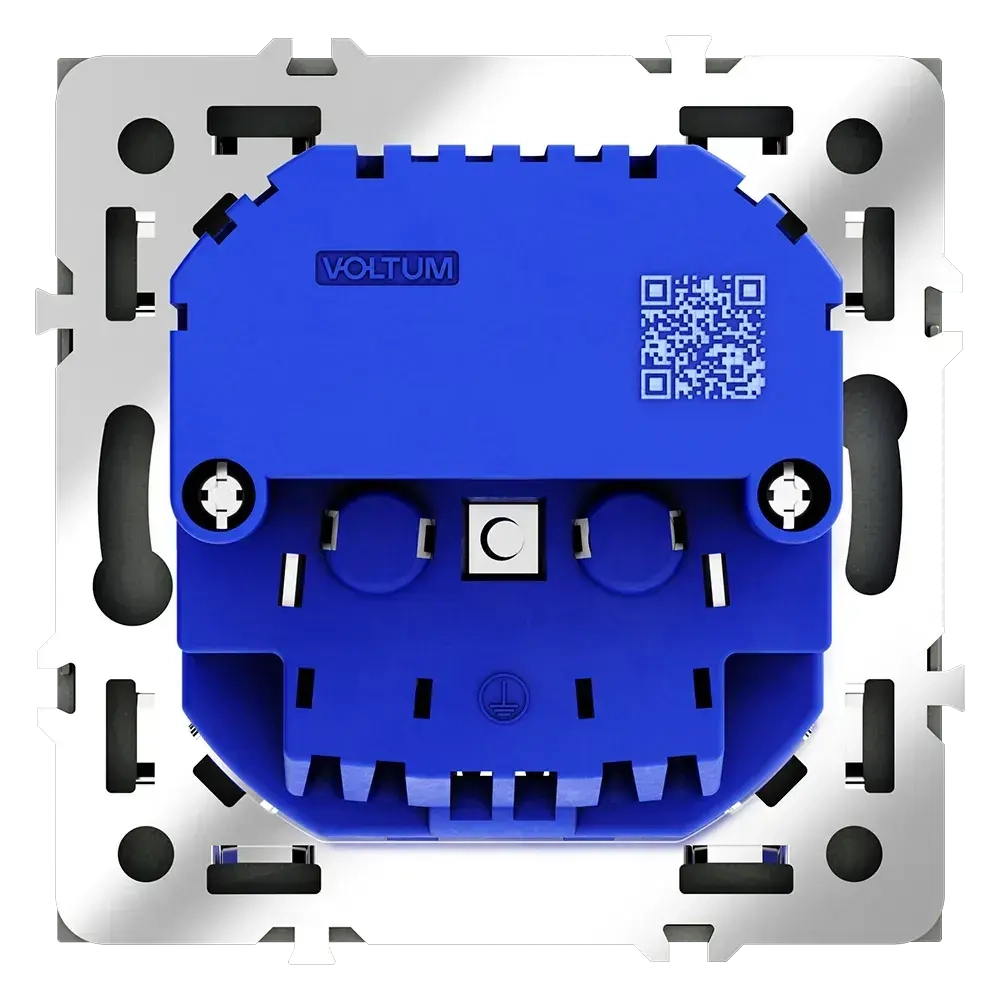 Розетка встраиваемая VOLTUM S70 с заземлением и защитными шторками, 16А, с USB, A+С, (графит)