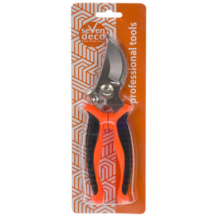 Секатор (металл) 19,5x5,5см (Желтый-черный)