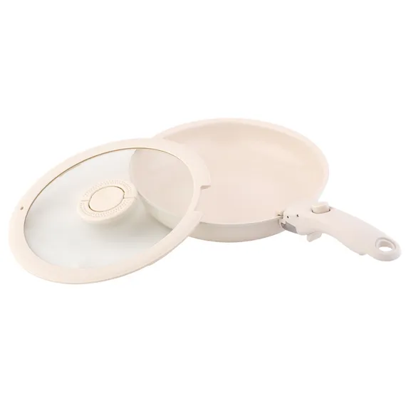 Набор посуды для приготовления со съемной ручкой smart ceramic, 7 предметов, молочный