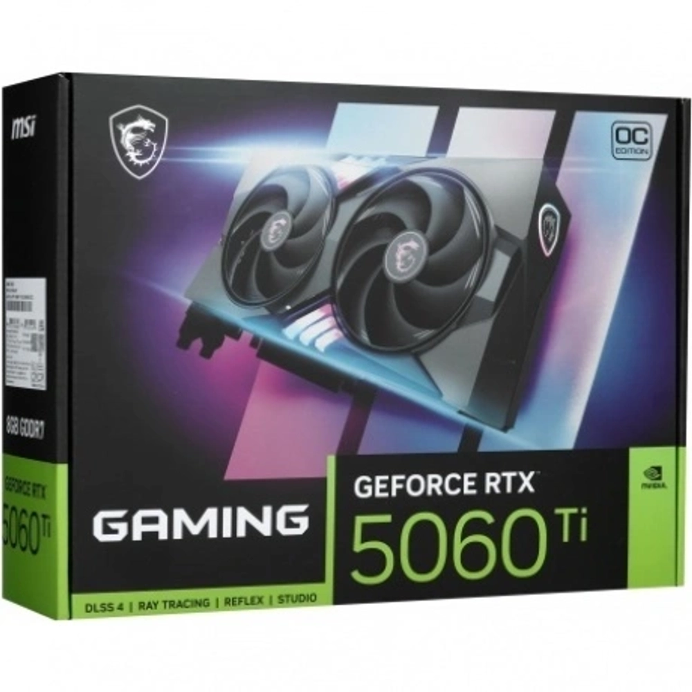 Видеокарта MSI RTX5060Ti GAMING OC 8GB GDDR7 128bit 3xDP HDMI 2FAN RTL