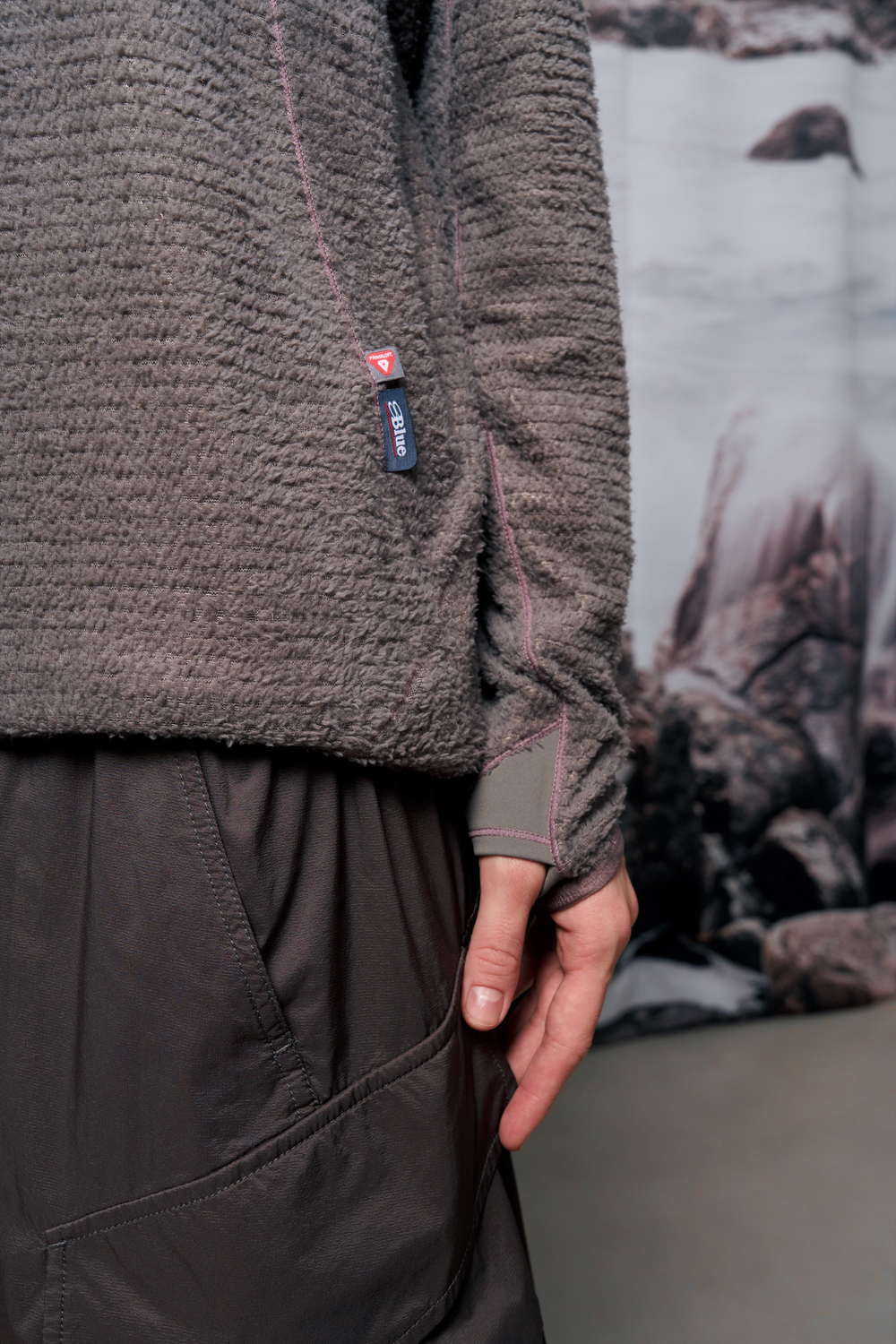 Худи Nothomme Blue Monte Lightweight Hooded Fleece Shirt "Rock Gray"