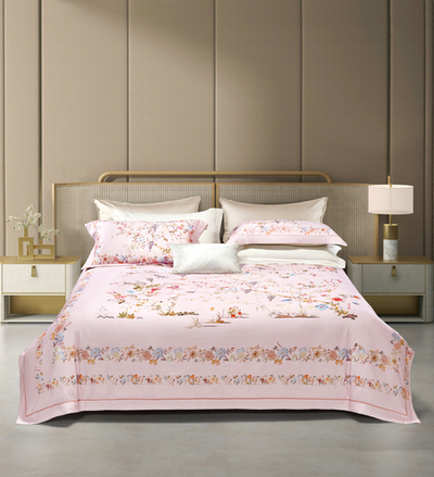 КПБ евро "Цветущая нежность" (с шёлком) под:200х230см, пр:245х250, нав:48х74см (2шт)