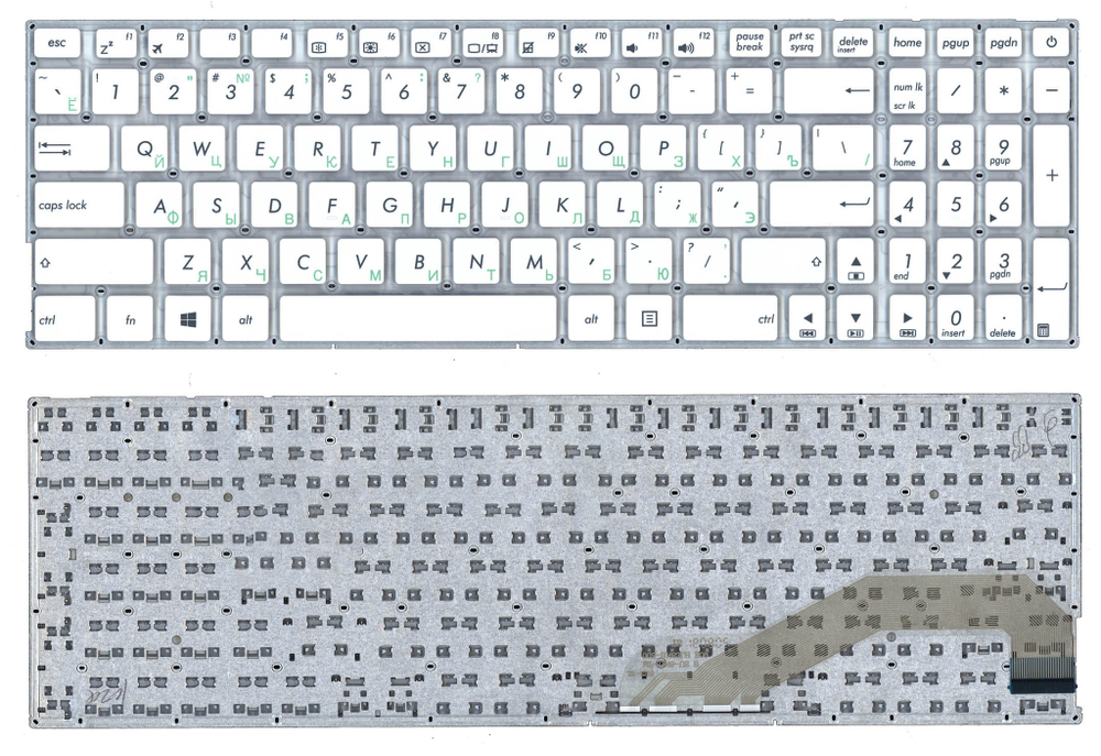 Клавиатура для ноутбука Asus X540 X540L X540LA X540CA X540SA белая