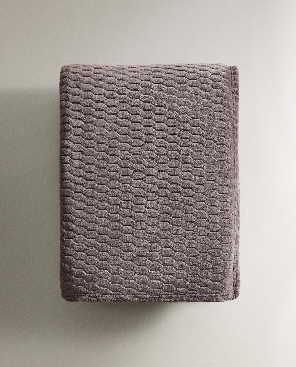 Zara Home - Флисовый плед с ромбами, серый, 160x240 см