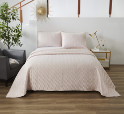 Покрывало 230x250 и 2 наволочки 50х70 Sofi De MarkO Саванна светло-розовое