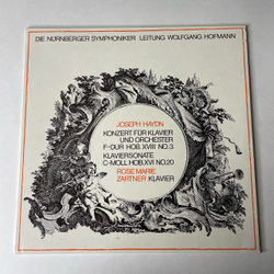 Винтажная виниловая пластинка LP Joseph Haydn Гайдн, Die Nurnberger Symphoniker*, Wolfgang Hofmann, Rose Marie Zartner, Konzert Fur Klavier Und Orchester F Dur Hob. XVII No. 3 (Германия 1972)