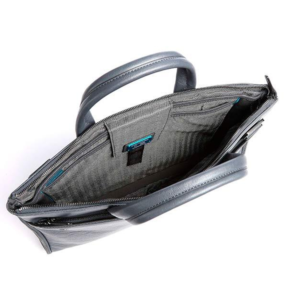 Сумка для ноутбука Piquadro Black Square/Ocean Blue