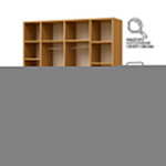 Шкаф Агератум МДФ четырехсекционный в синей эмали - Дуб молочный 8622  240*45*220